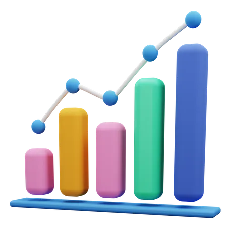 Growth Graph  3D Illustration