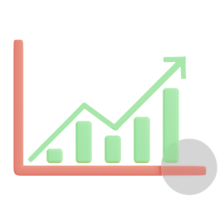 Growth Graph  3D Illustration