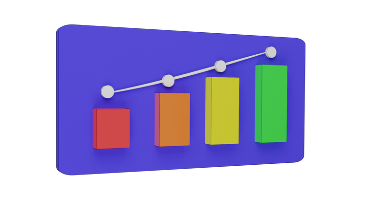 Growth Graph  3D Illustration