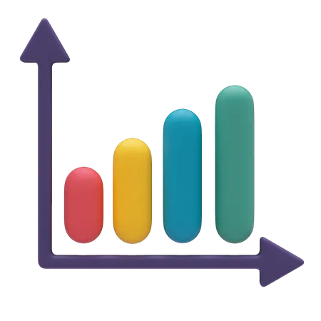 Growth Graph  3D Icon