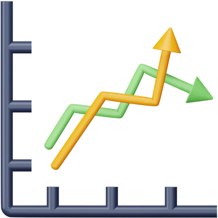 Growth Graph 3D Icon