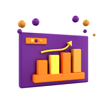 Growth Graph 3D Icon