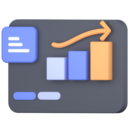 Growth graph  3D Icon