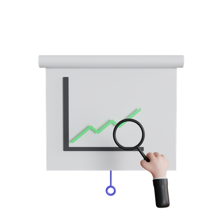Growth Graph Analysis 3D Icon