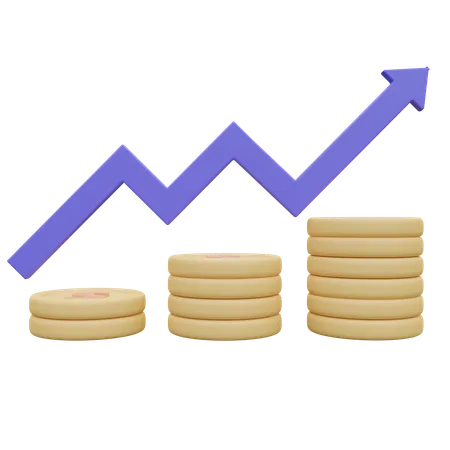 Growth Graph Investing  3D Icon