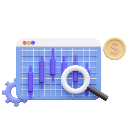 Growth Graph Investing  3D Icon