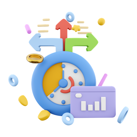 Growth Histogram  3D Icon