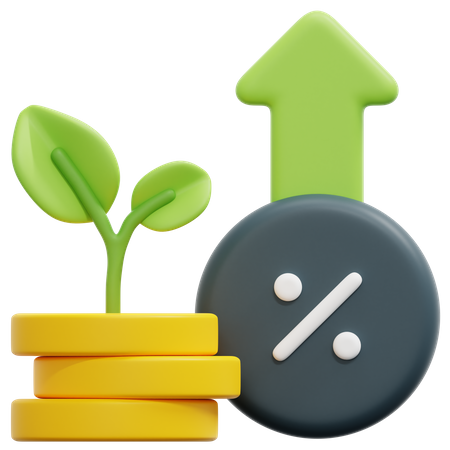 Growth Interest  3D Icon