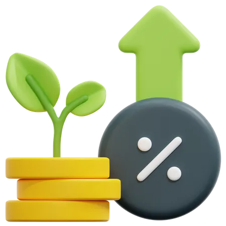 Growth Interest  3D Icon