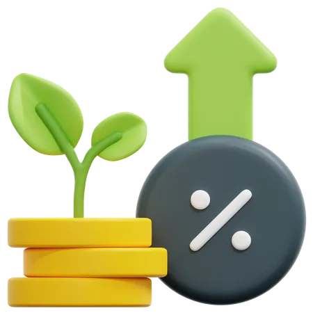 Growth Interest 3D Icon
