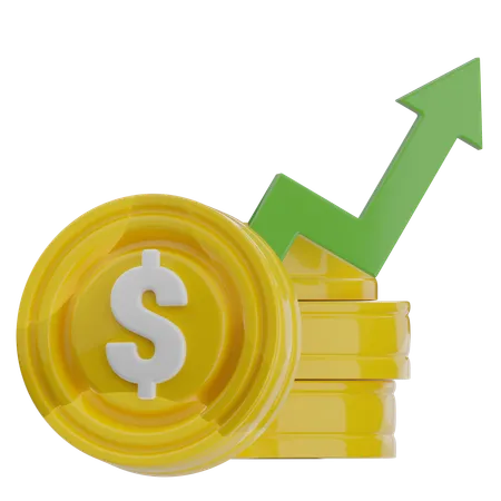 Growth Investment  3D Icon