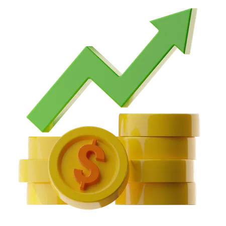 Growth Investment  3D Icon