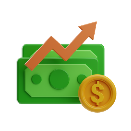 Growth investment  3D Icon