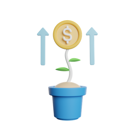 Growth Investment 3D Icon
