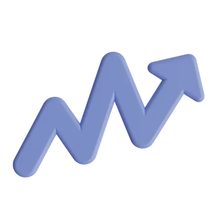 Growth Line 3D Icon