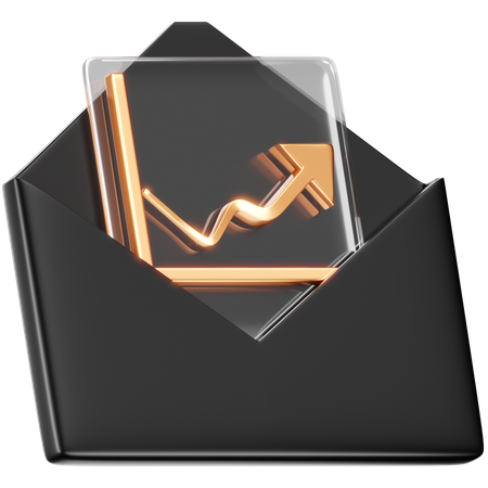 Growth Mail  3D Icon