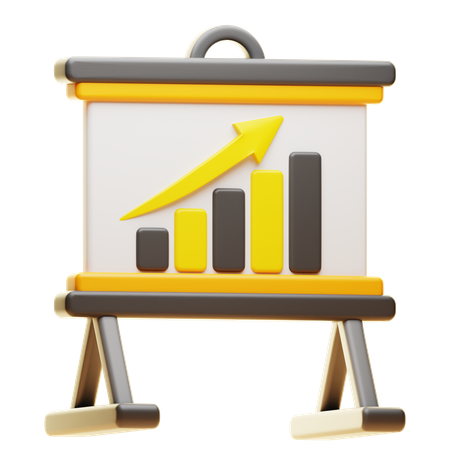 Growth Presentation  3D Icon