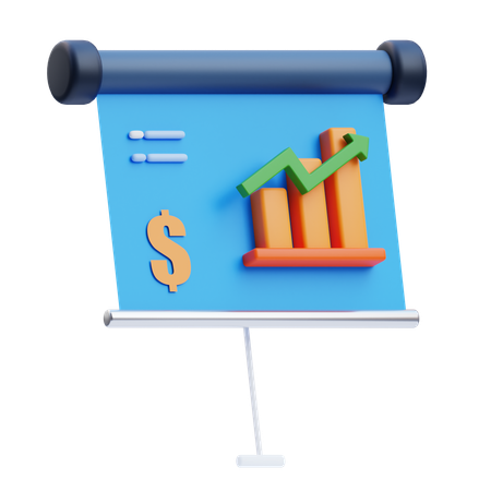 Growth Presentation  3D Icon