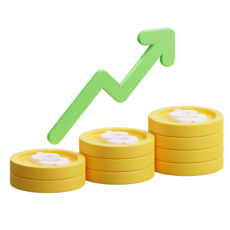 Growth Profit  3D Icon
