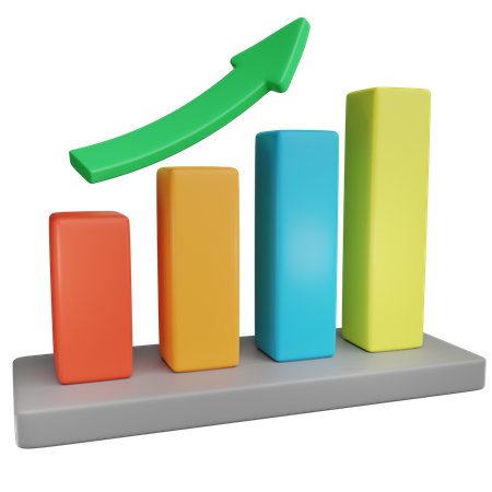 Growth Profit Graph  3D Icon