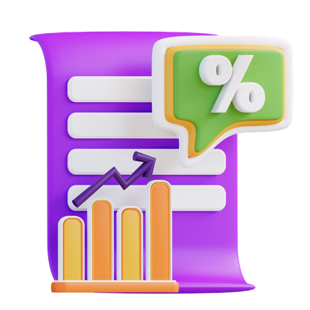 Growth Report  3D Icon