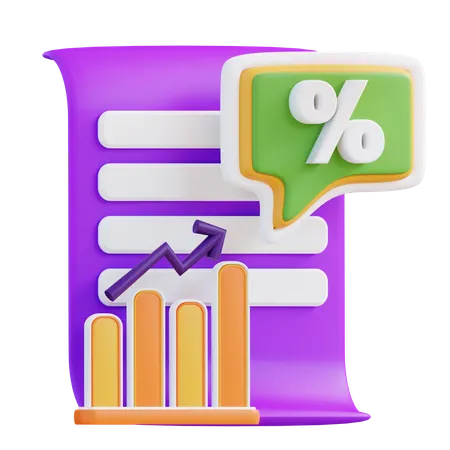 Growth Report  3D Icon