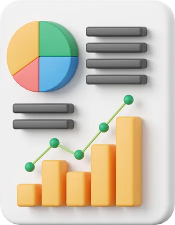 Growth Report  3D Icon