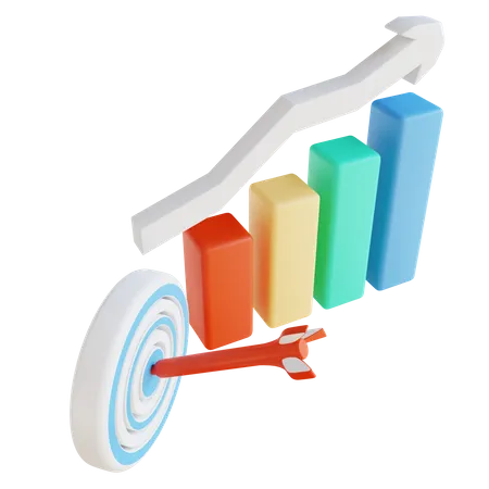 Growth Target  3D Icon