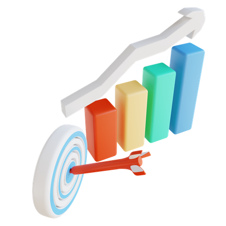 Growth Target 3D Icon