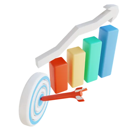 Growth Target 3D Icon