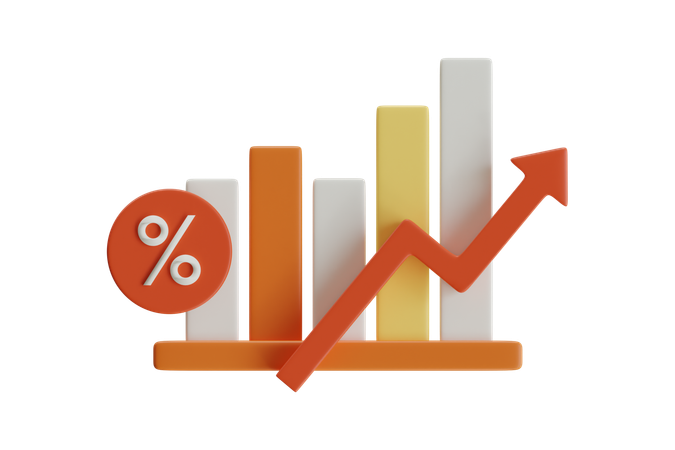 Growth Tax  3D Icon