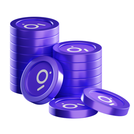 Grt Coin Stacks  3D Icon