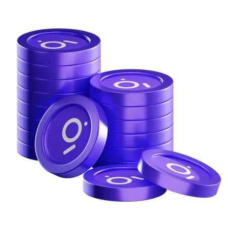 Grt Coin Stacks  3D Icon