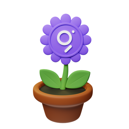 Grt Crypto Plant Pot  3D Icon