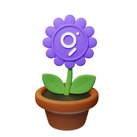 Grt Crypto Plant Pot  3D Icon
