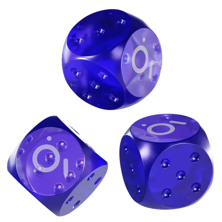 Grt Glass Dice Crypto  3D Icon