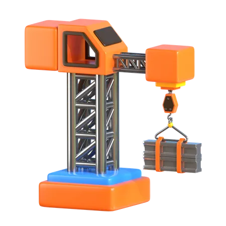 Grua de construccion  3D Icon