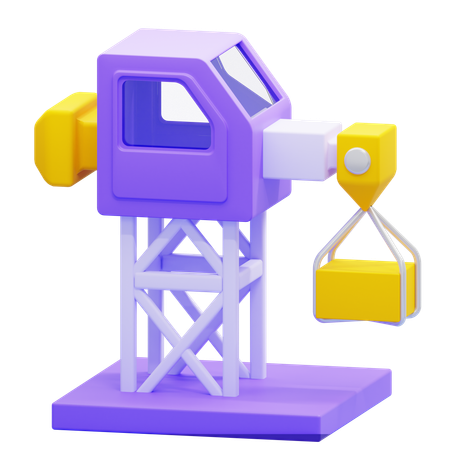 Grua de construccion  3D Icon
