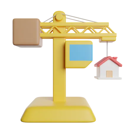 Grua de construccion  3D Icon