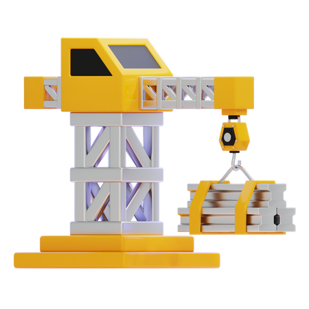 Grua de construccion  3D Icon