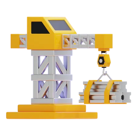 Grua de construccion  3D Icon