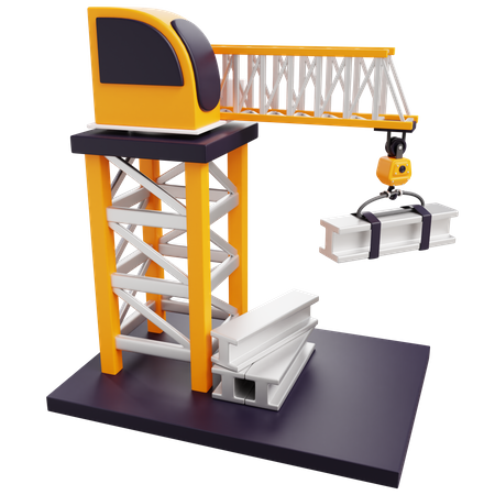Grúa torre  3D Icon