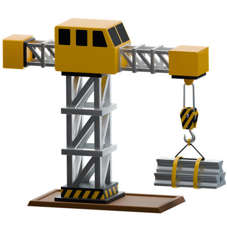 Grue à tour de construction  3D Icon