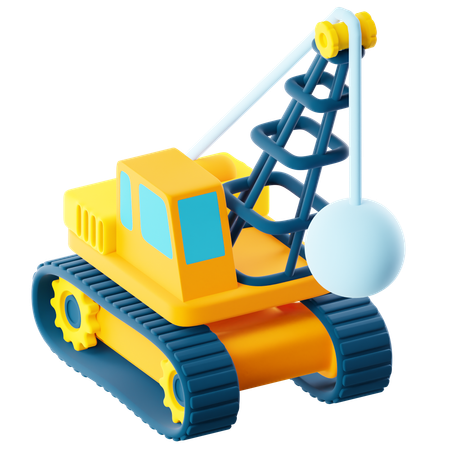 Grue à boulets de démolition  3D Icon