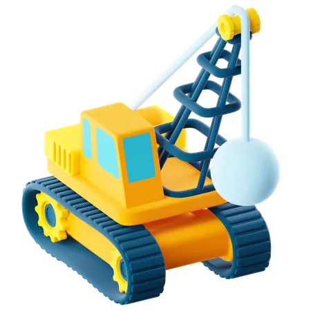 Grue à boulets de démolition  3D Icon