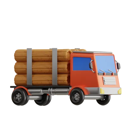 Camion à grumes  3D Icon