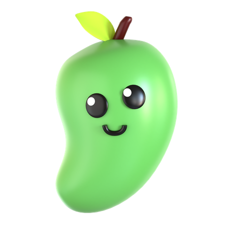 Grüne Mango  3D Icon