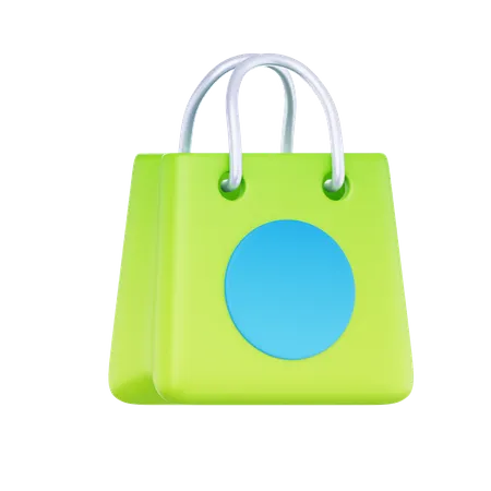 Grüne Einkaufstasche  3D Icon