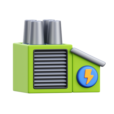 Grüne Fabrik  3D Icon