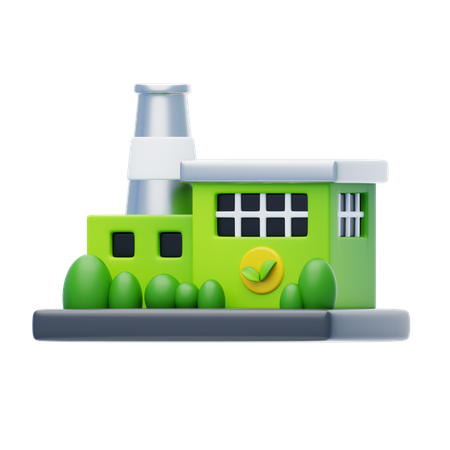 Grüne Fabrik  3D Icon